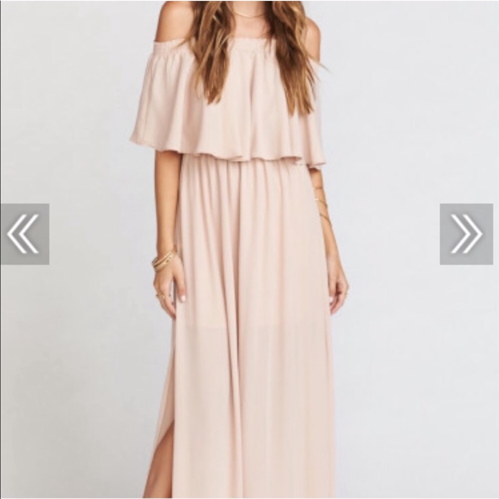 Show Me Your Mumu Hacienda Maxi Dress in Blush